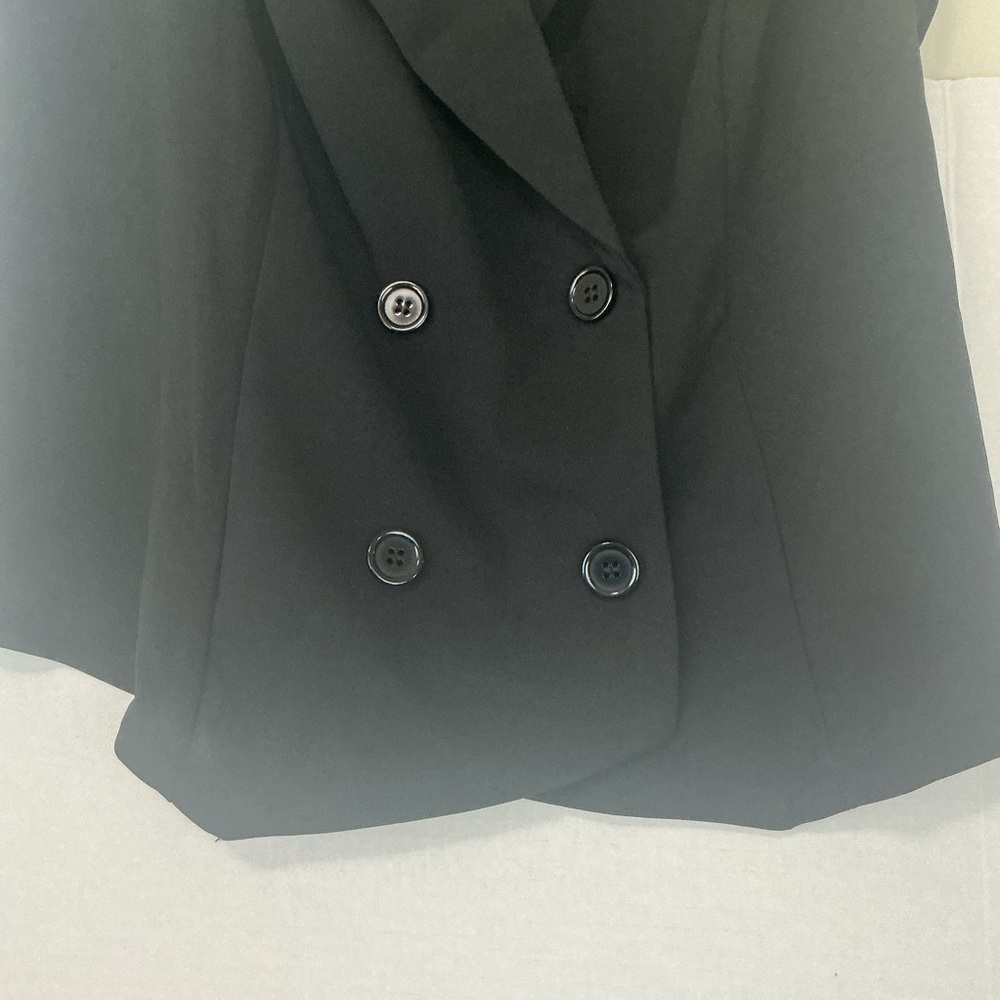 SHEIN Black Double-Breasted Blazer Vest size OXL